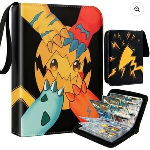 NEW 4 Pocket Trading Card Binder for Game Cards 55 Sleeves Can Hold 440 Cards